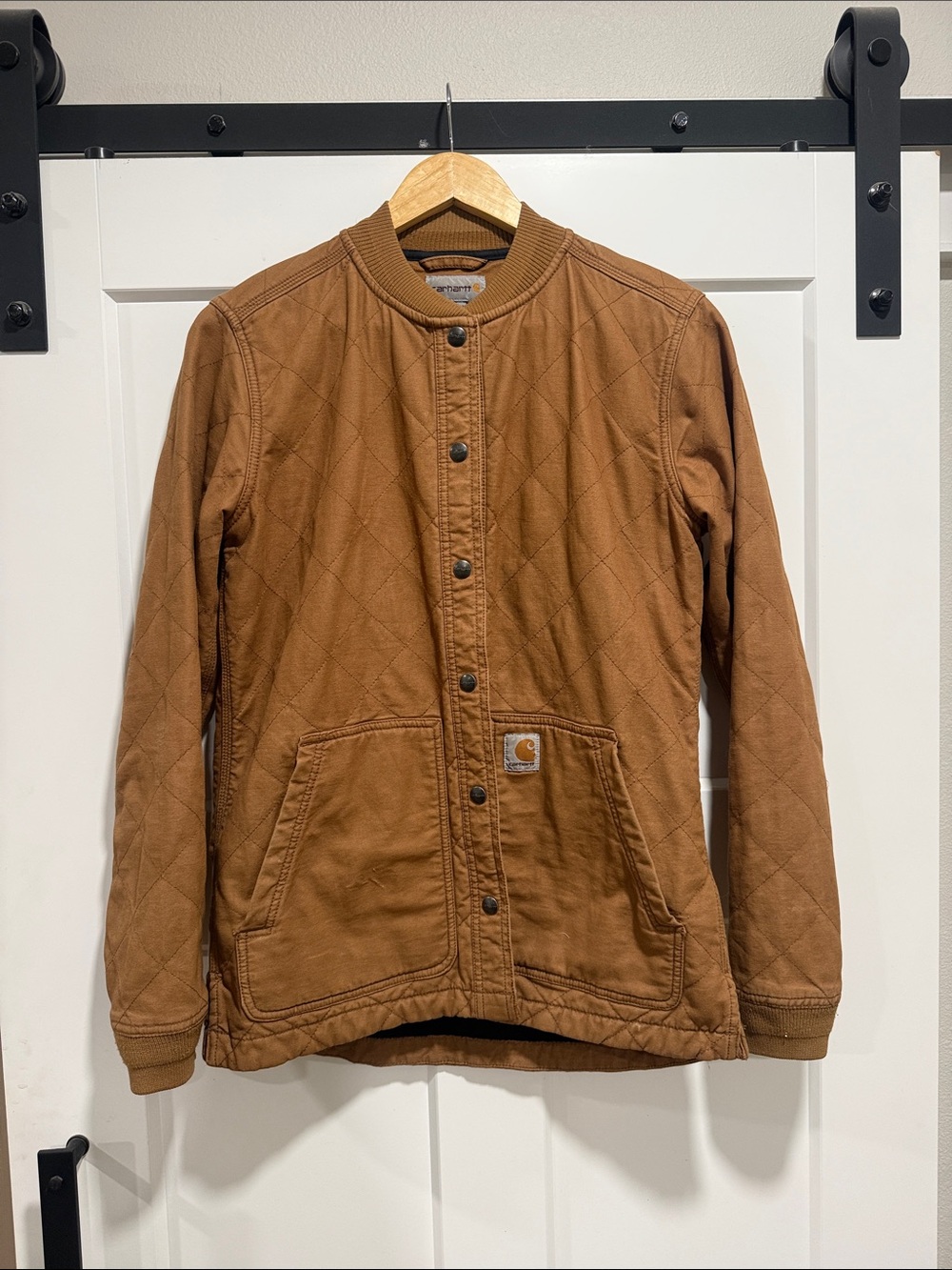 Carhartt Quilted Tan Workwear Shirt Jacket